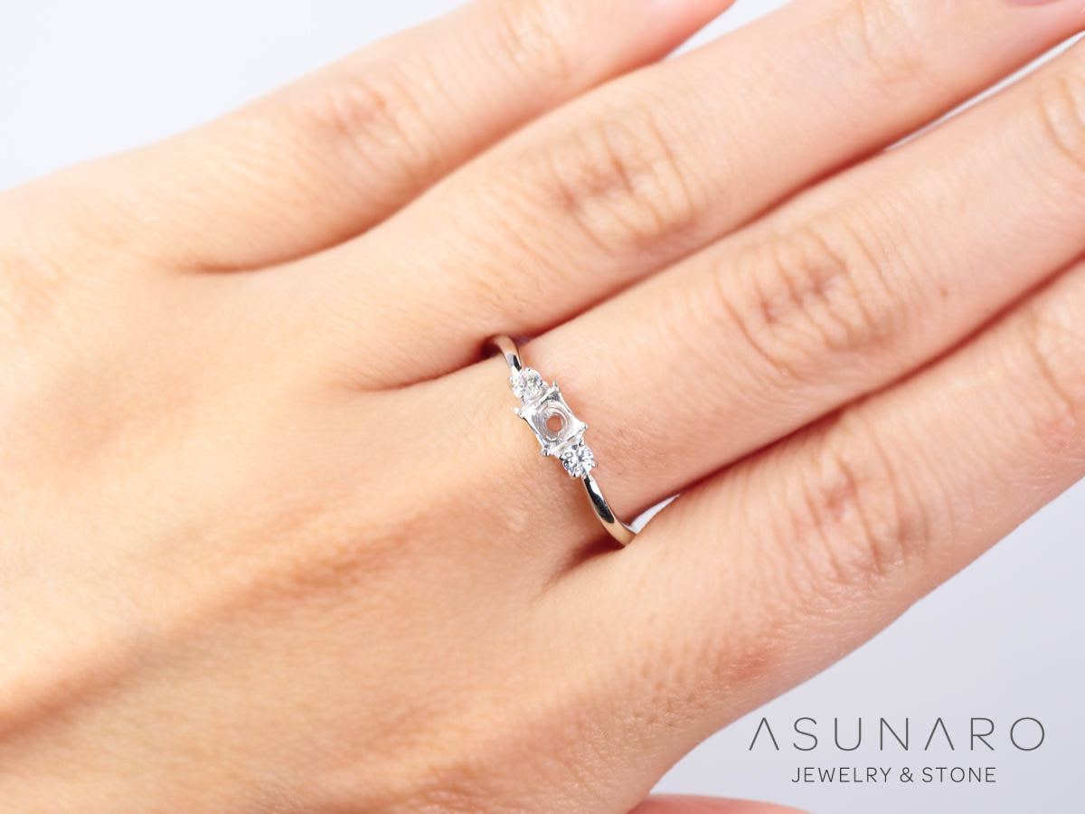 【お仕立て用】空枠番号：5697I　リング枠【オーダージュエリー用】