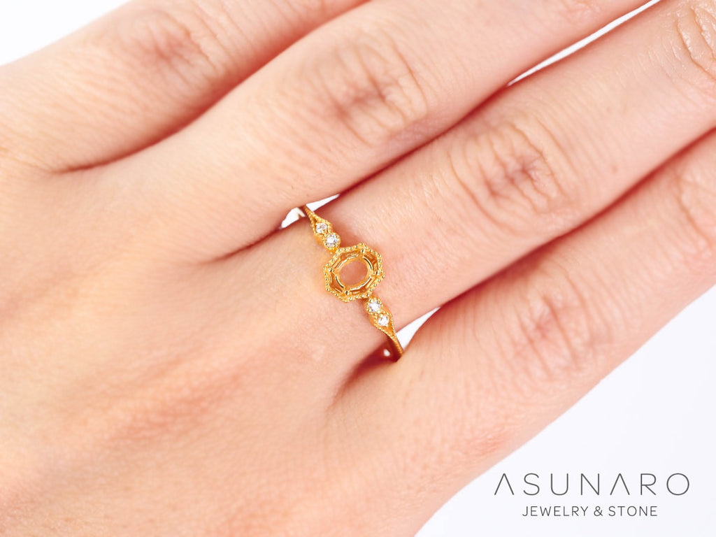 【お仕立て用】空枠番号：5561C・S317A　リング枠【オーダージュエリー用】