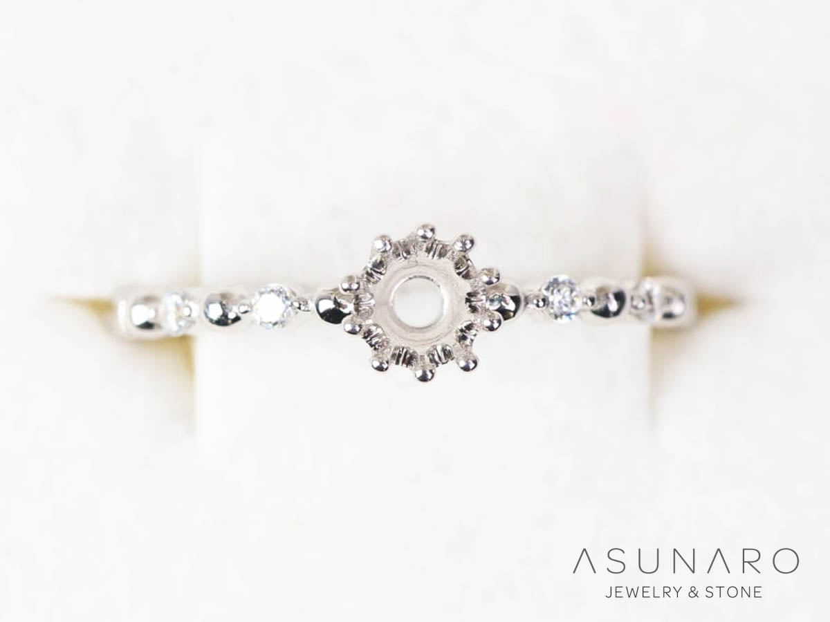 【お仕立て用】空枠番号：6113C　リング枠【オーダージュエリー用】