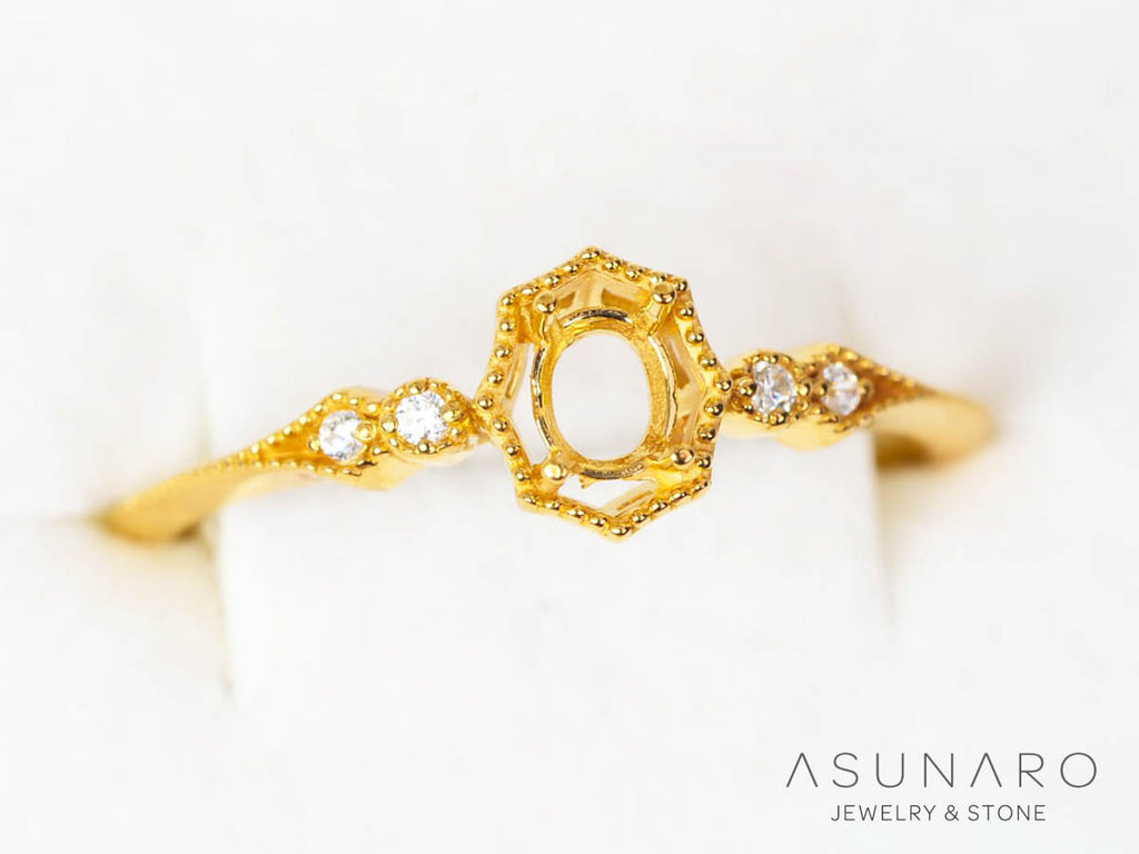 【お仕立て用】空枠番号：5561C・S317A　リング枠【オーダージュエリー用】