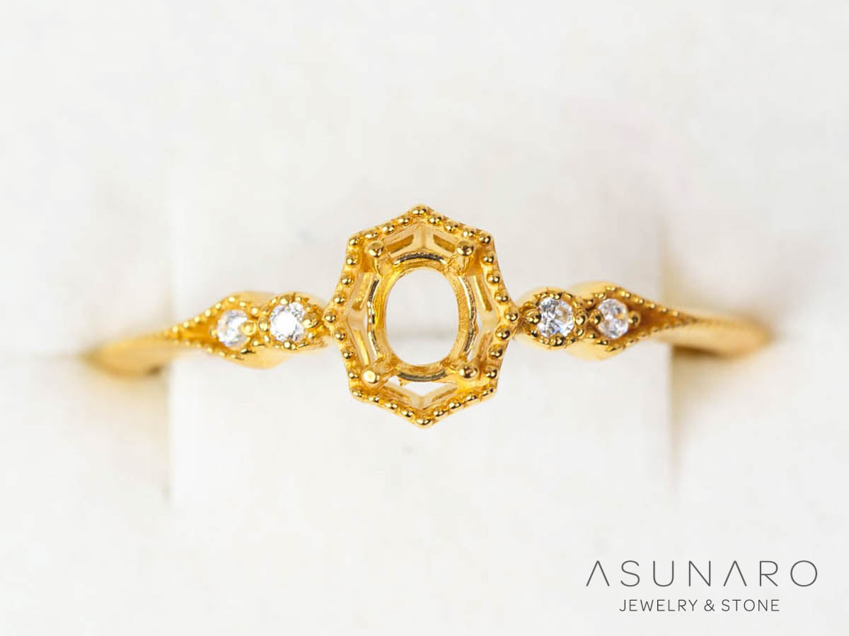 【お仕立て用】空枠番号：5561C・S317A　リング枠【オーダージュエリー用】