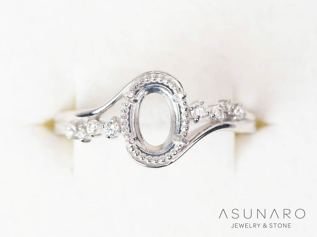 【お仕立て用】空枠番号：5021C  リング枠　【オーダージュエリー用】