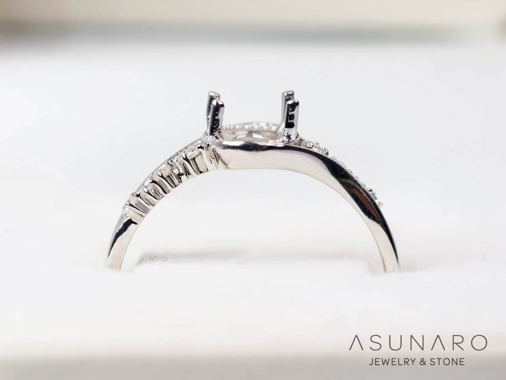 【お仕立て用】空枠番号：5021C  リング枠　【オーダージュエリー用】