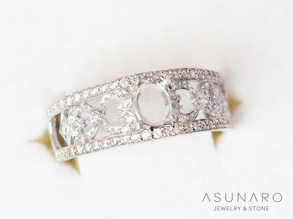 【お仕立て用】空枠番号：2742C　  リング枠　【オーダージュエリー用】