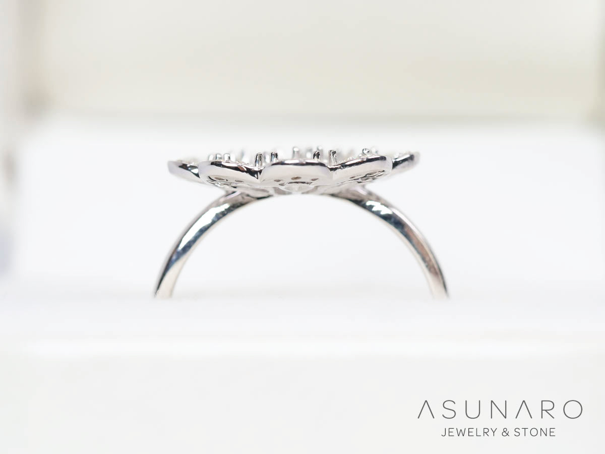 【お仕立て用】空枠番号：5742C　4×2.5mm・3mm用　リング枠　取り巻き【オーダージュエリー用】