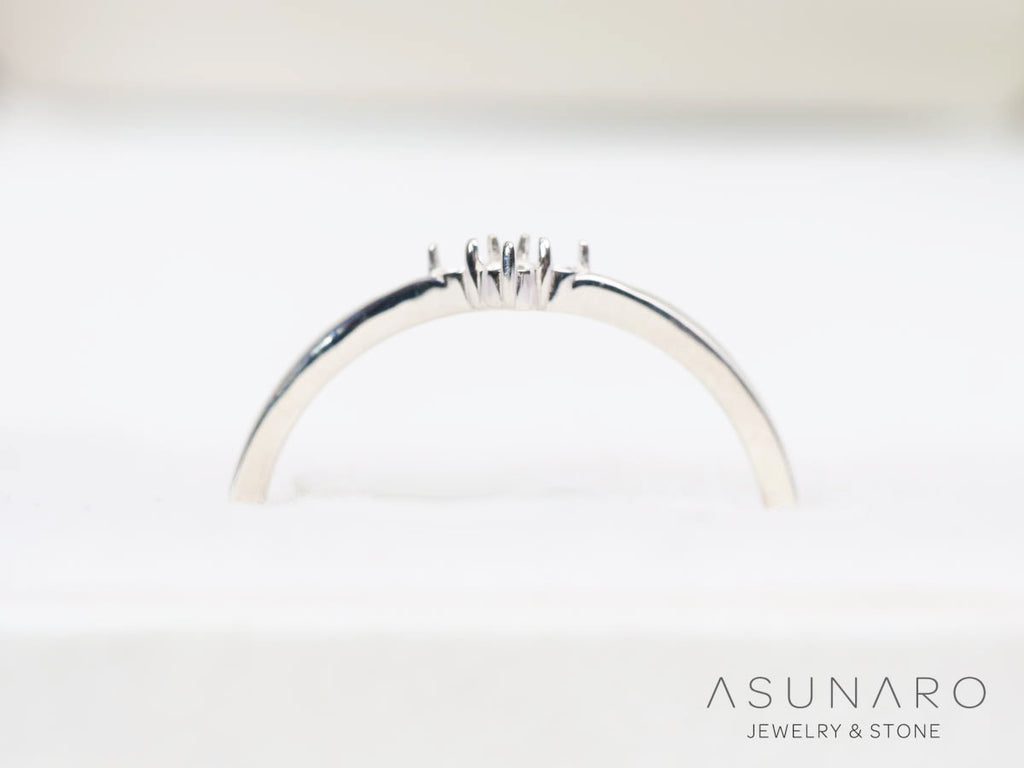 【お仕立て用】空枠番号：S336A　リング枠　V字　ダイヤなし【オーダージュエリー用】