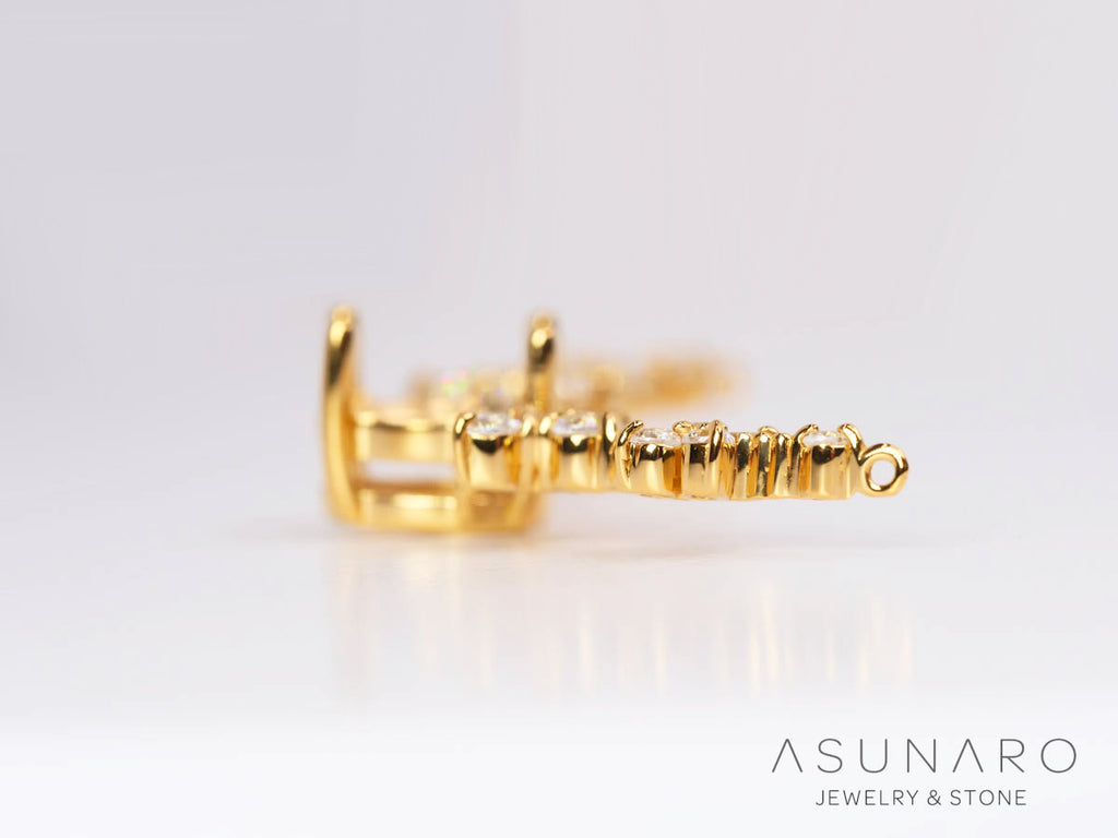 【お仕立て用】空枠番号：S326A　両吊りネックレス　ペンダントトップ枠【オーダージュエリー用】