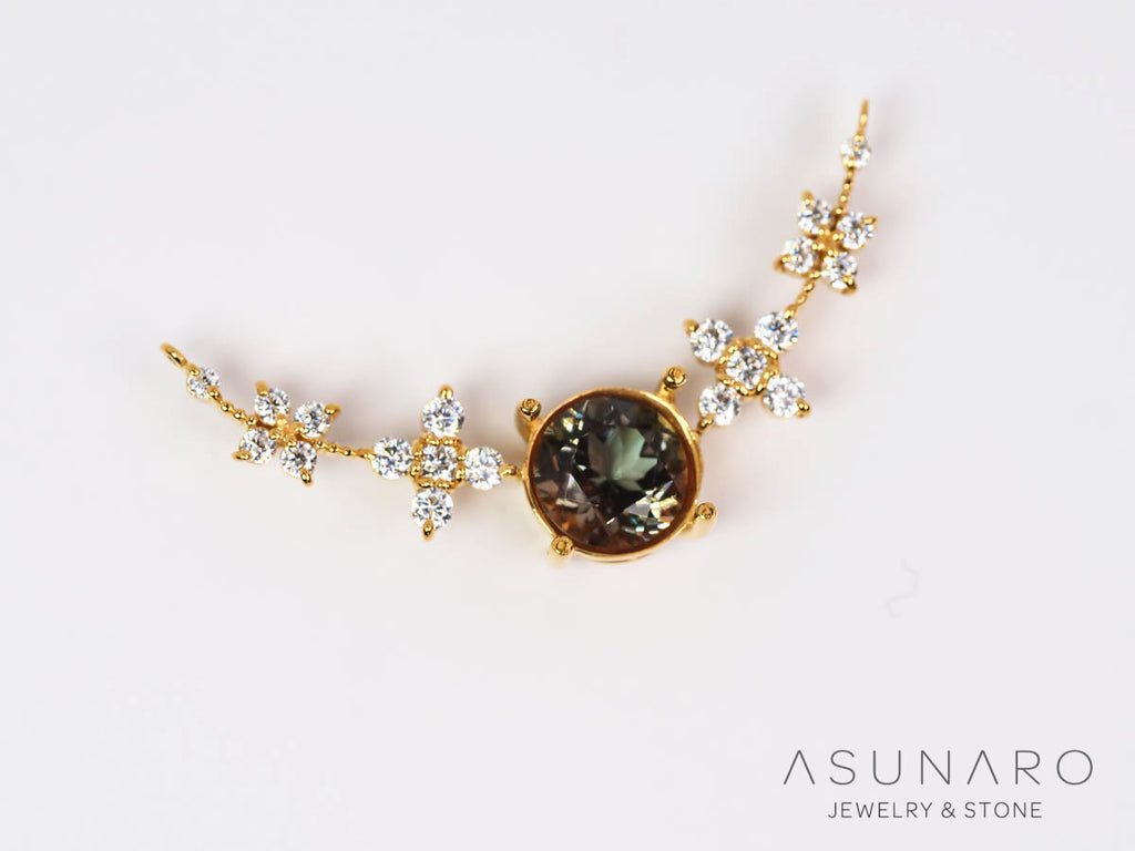 【お仕立て用】空枠番号：S326A　両吊りネックレス　ペンダントトップ枠【オーダージュエリー用】