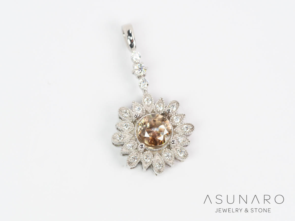 【お仕立て用】空枠番号：S331A　ペンダントトップ枠　取り巻き【オーダージュエリー用】