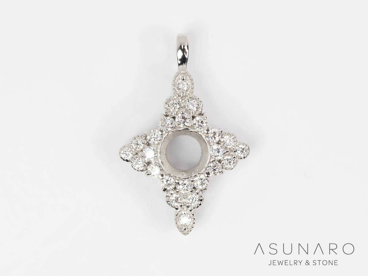 【お仕立て用】空枠番号：S329A　ペンダントトップ枠【オーダージュエリー用】