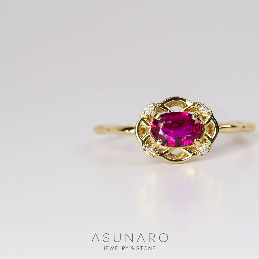 【お仕立て用】空枠番号：5556C　リング枠【オーダージュエリー用】