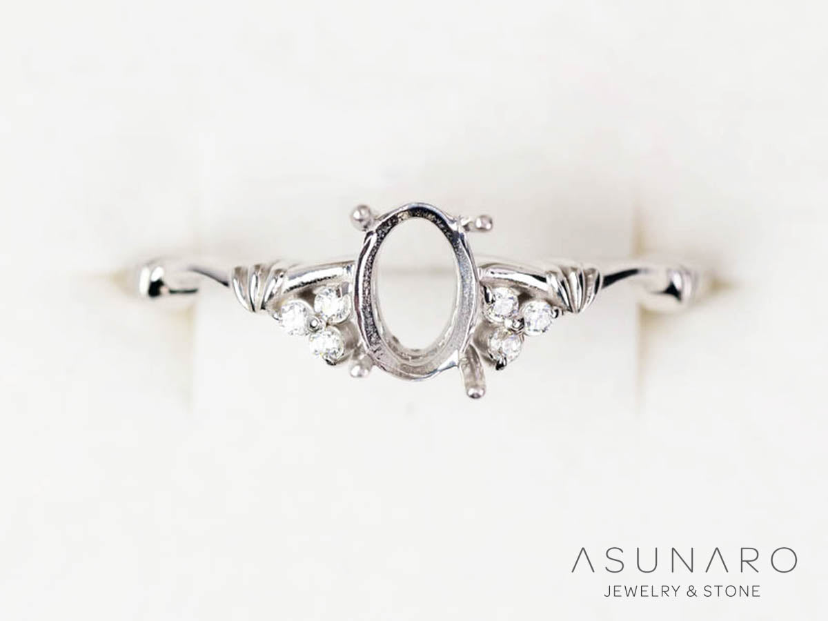 【お仕立て用】空枠番号：6173C　  リング枠　【オーダージュエリー用】