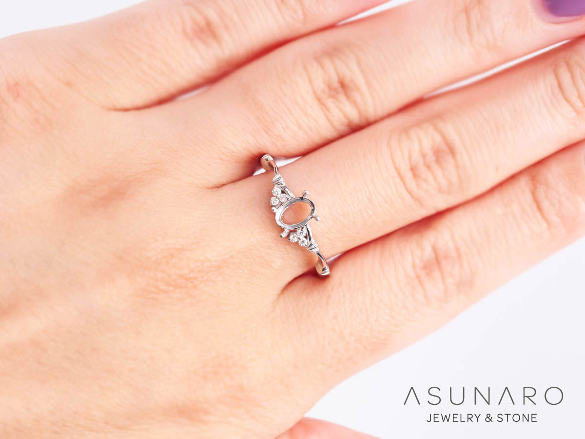 【お仕立て用】空枠番号：6173C　  リング枠　【オーダージュエリー用】