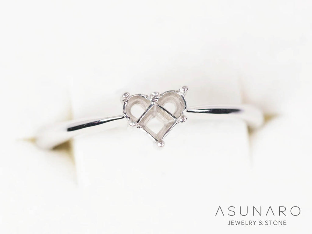 【お仕立て用】空枠番号：5052C　リング枠　ダイヤなし【オーダージュエリー用】