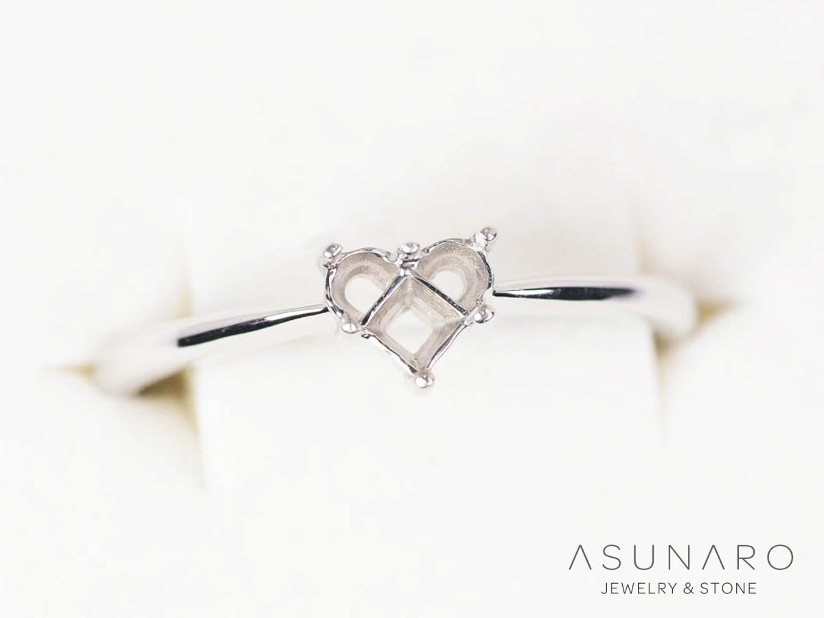 【お仕立て用】空枠番号：5052C　リング枠　ダイヤなし【オーダージュエリー用】