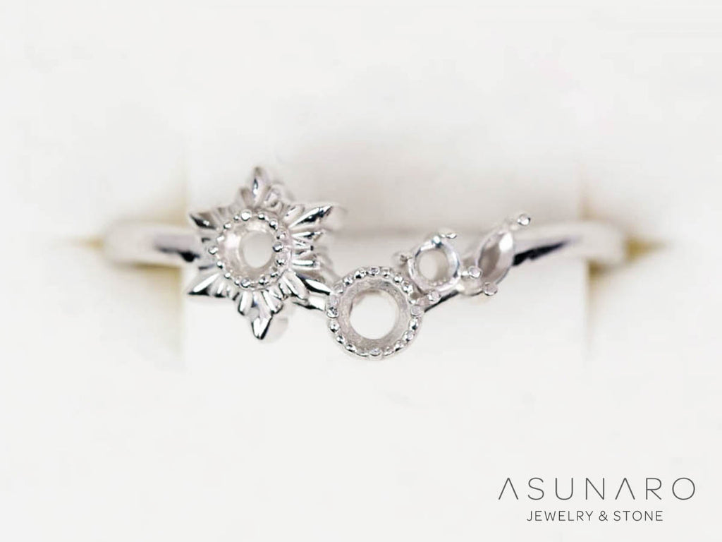 【お仕立て用】空枠番号：5953C　リング枠　ダイヤなし【オーダージュエリー用】