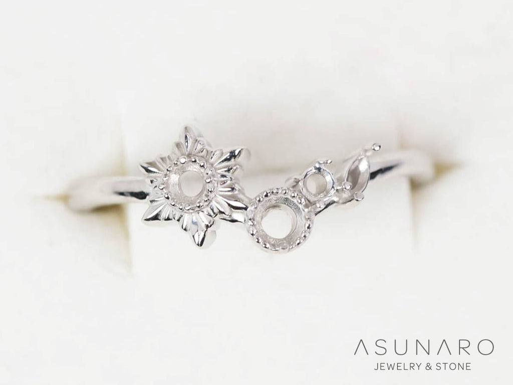 【お仕立て用】空枠番号：5953C　リング枠　ダイヤなし【オーダージュエリー用】