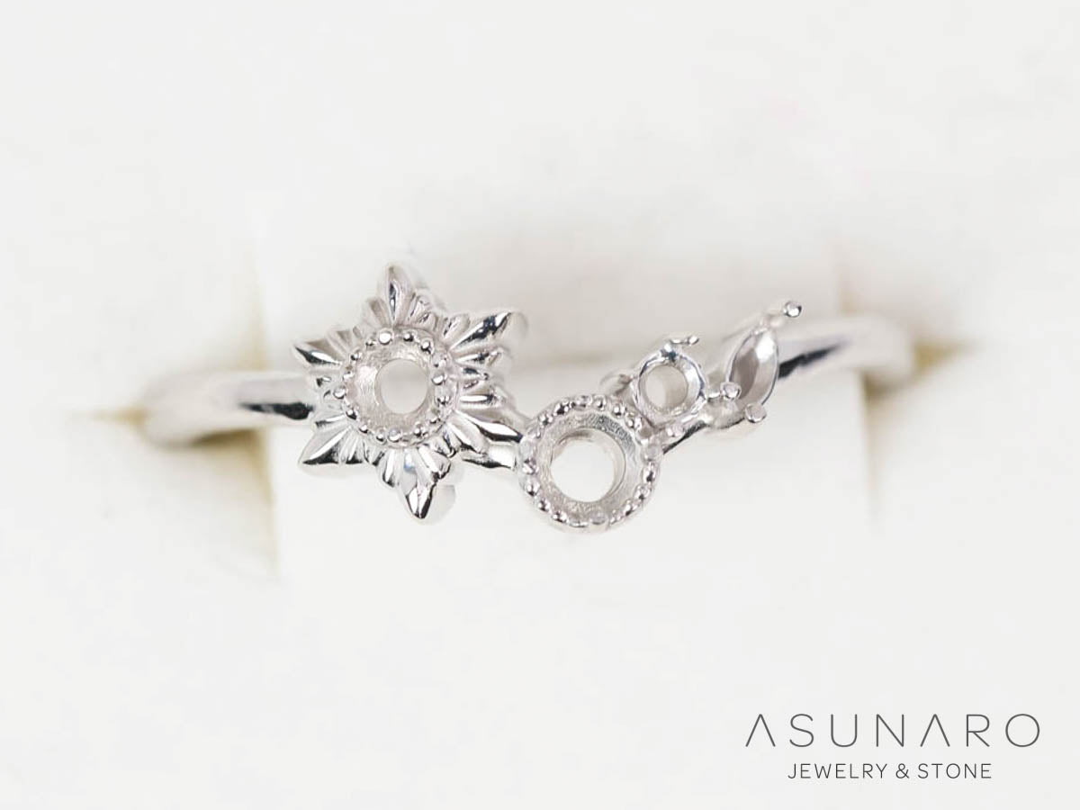 【お仕立て用】空枠番号：5953C　リング枠　ダイヤなし【オーダージュエリー用】