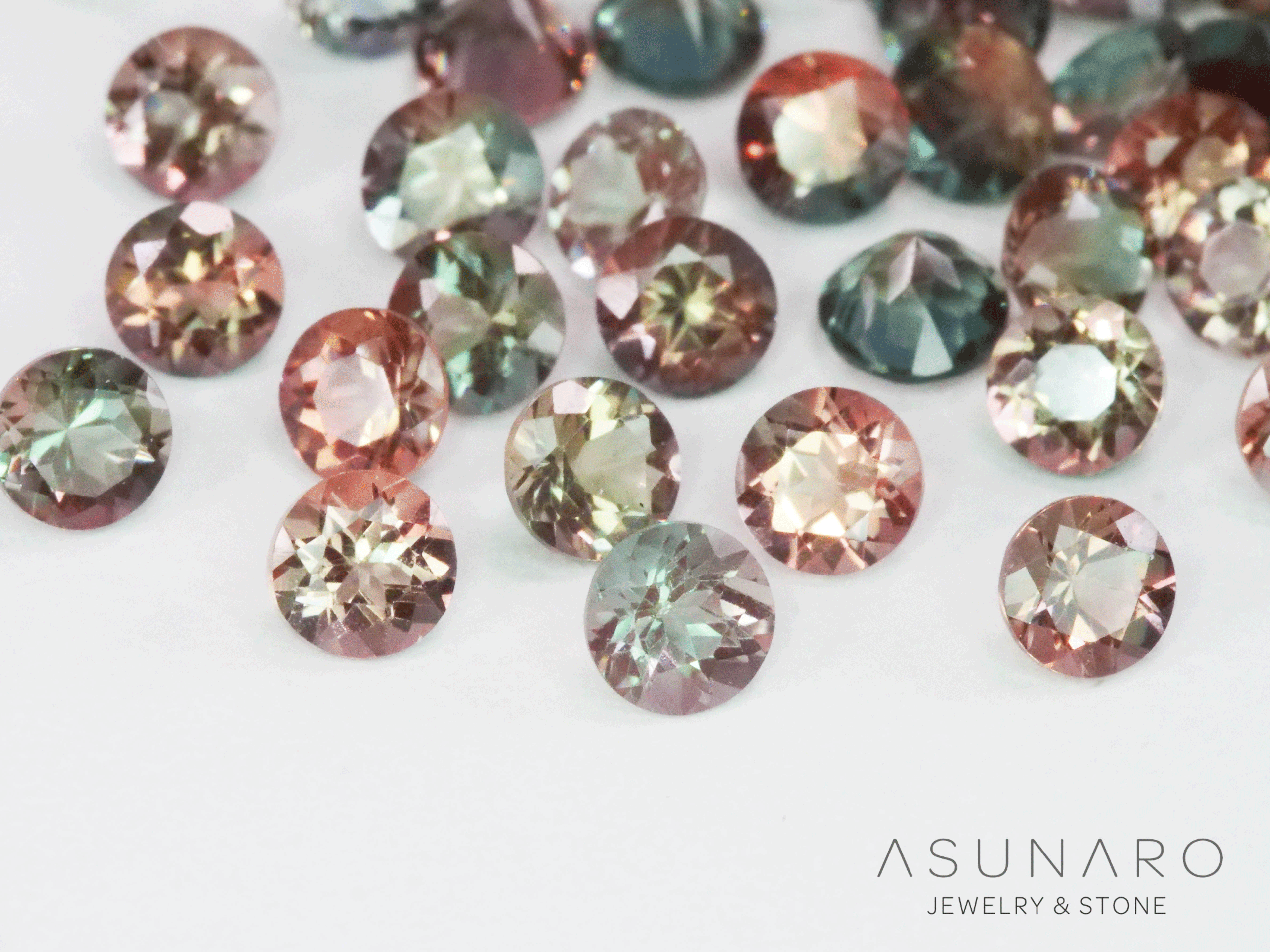 【4時間限定ゲリラ販売】【2個セット】美しきバイカラーラウンド🌟✨バイカラーアンデシン　モンゴル産 3mm【ltd2602091】特別販売