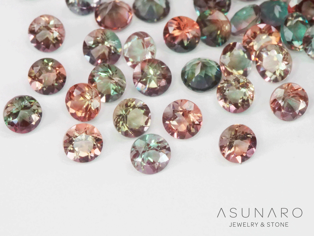 【4時間限定ゲリラ販売】【2個セット】美しきバイカラーラウンド🌟✨バイカラーアンデシン　モンゴル産 3mm【ltd2602091】特別販売