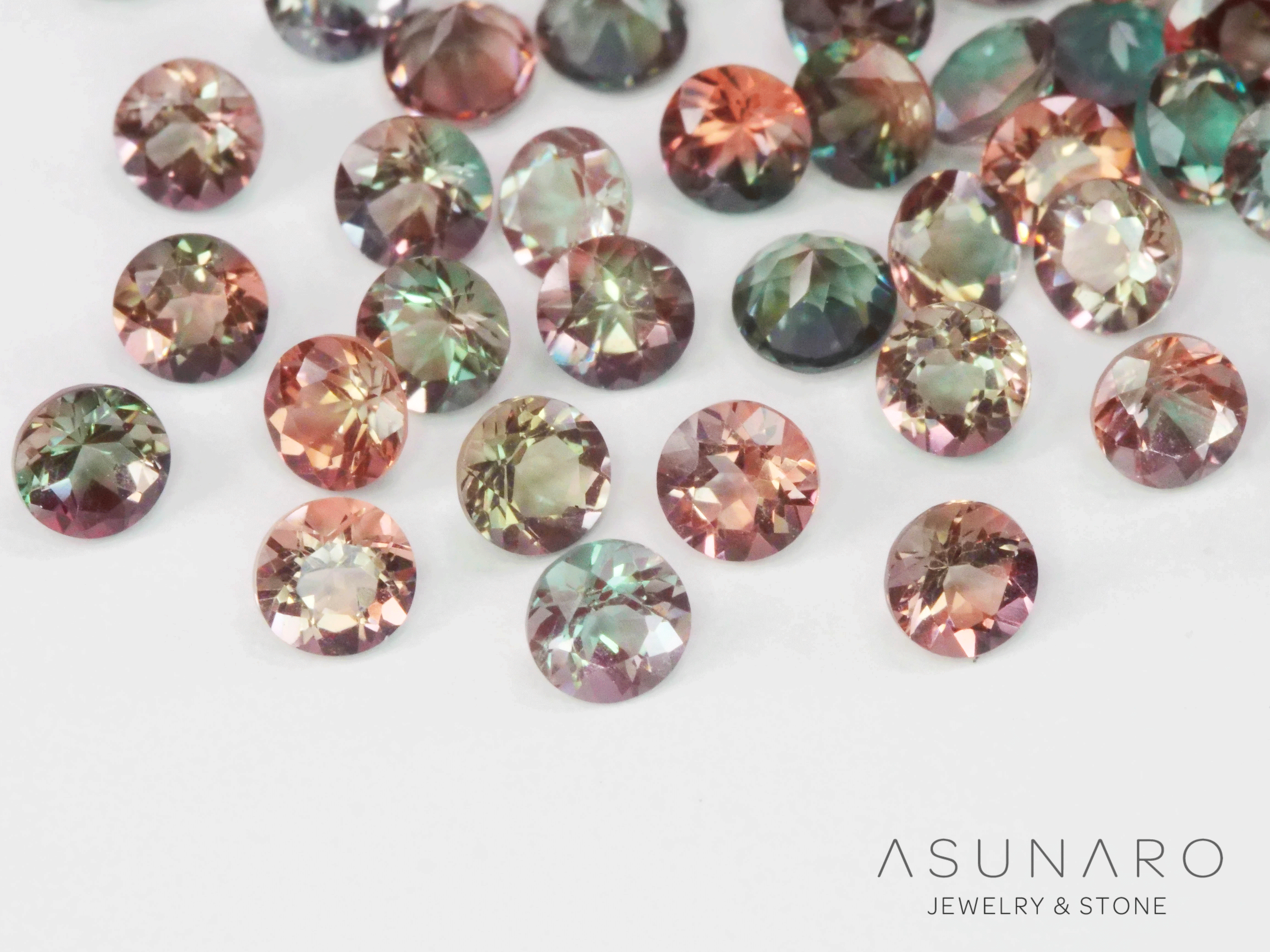 【4時間限定ゲリラ販売】【2個セット】美しきバイカラーラウンド🌟✨バイカラーアンデシン　モンゴル産 3mm【ltd2602091】特別販売