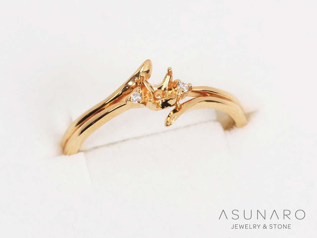 【お仕立て用】空枠番号：S339A　  リング枠　【オーダージュエリー用】