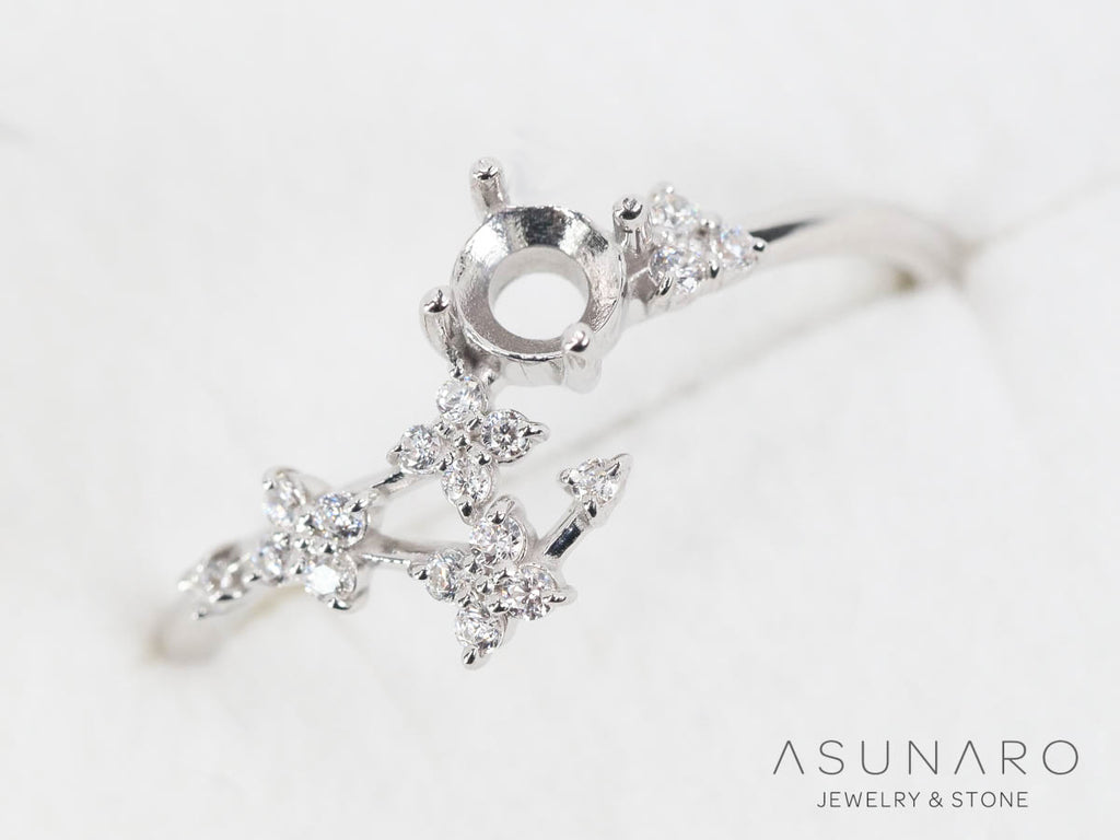 【お仕立て用】空枠番号：S345A　  リング枠　【オーダージュエリー用】