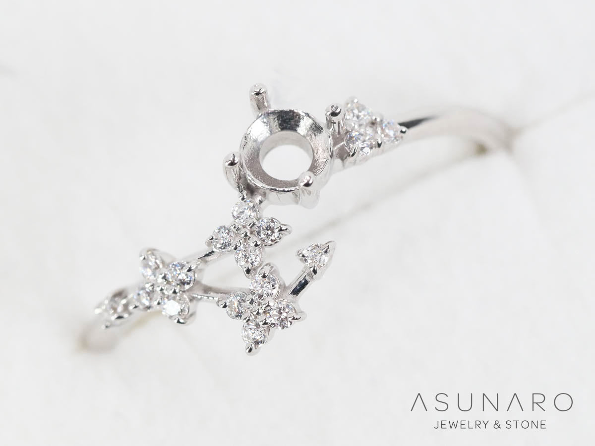 【お仕立て用】空枠番号：S345A　  リング枠　【オーダージュエリー用】