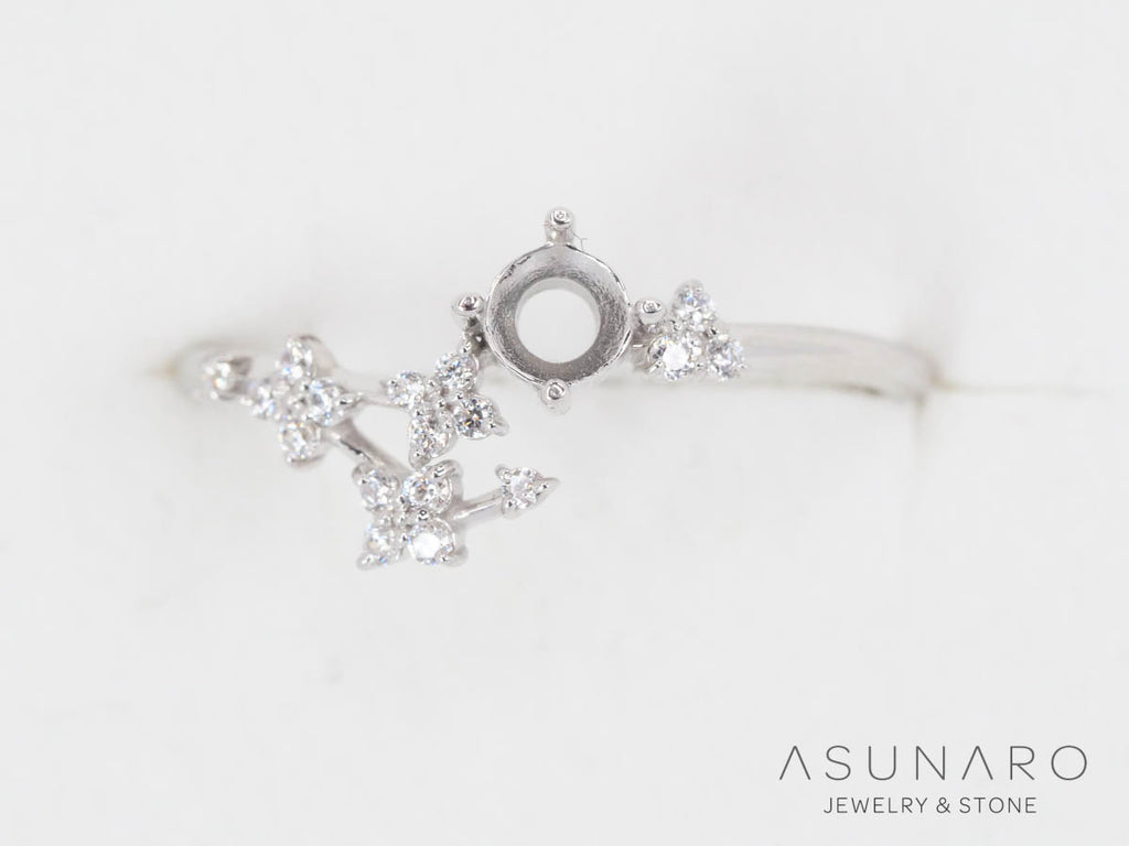 【お仕立て用】空枠番号：S345A　  リング枠　【オーダージュエリー用】