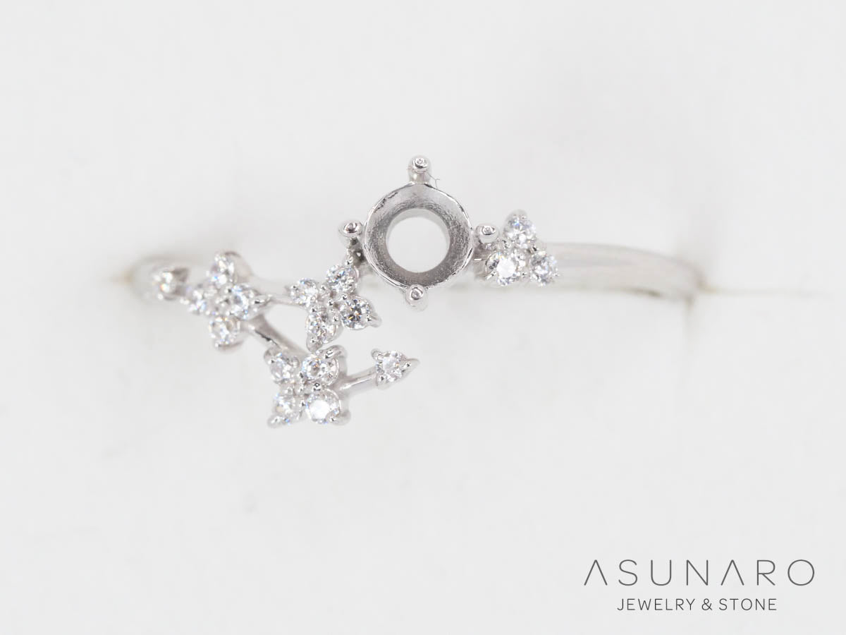 【お仕立て用】空枠番号：S345A　  リング枠　【オーダージュエリー用】