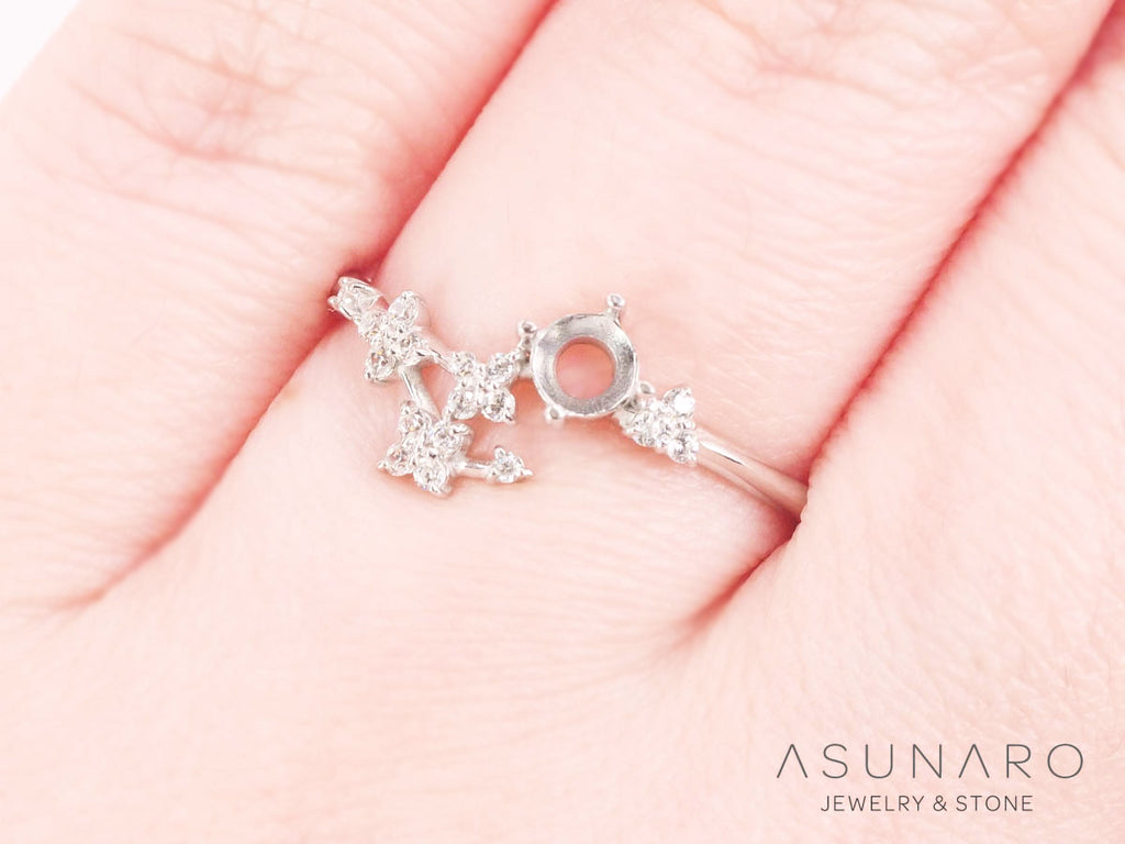 【お仕立て用】空枠番号：S345A　  リング枠　【オーダージュエリー用】