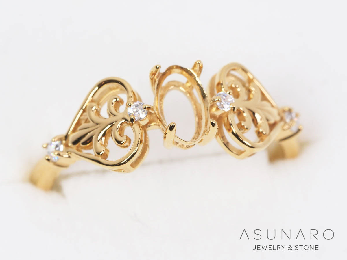 【お仕立て用】空枠番号：S344A　  リング枠　【オーダージュエリー用】