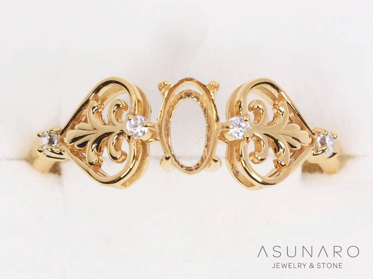 【お仕立て用】空枠番号：S344A　  リング枠　【オーダージュエリー用】