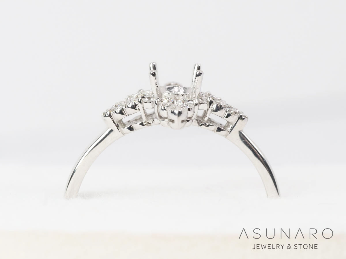 【お仕立て用】空枠番号：S320A　リング枠　取り巻き【オーダージュエリー用】