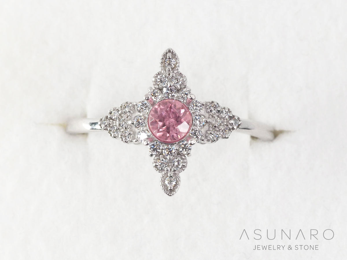 【お仕立て用】空枠番号：S320A　リング枠　取り巻き【オーダージュエリー用】