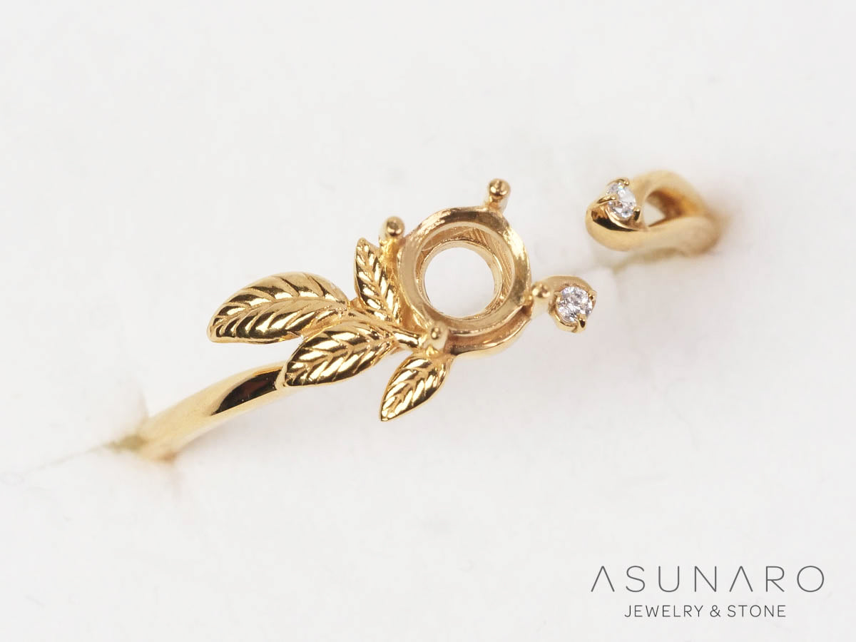 【お仕立て用】空枠番号：S342A　  リング枠　【オーダージュエリー用】