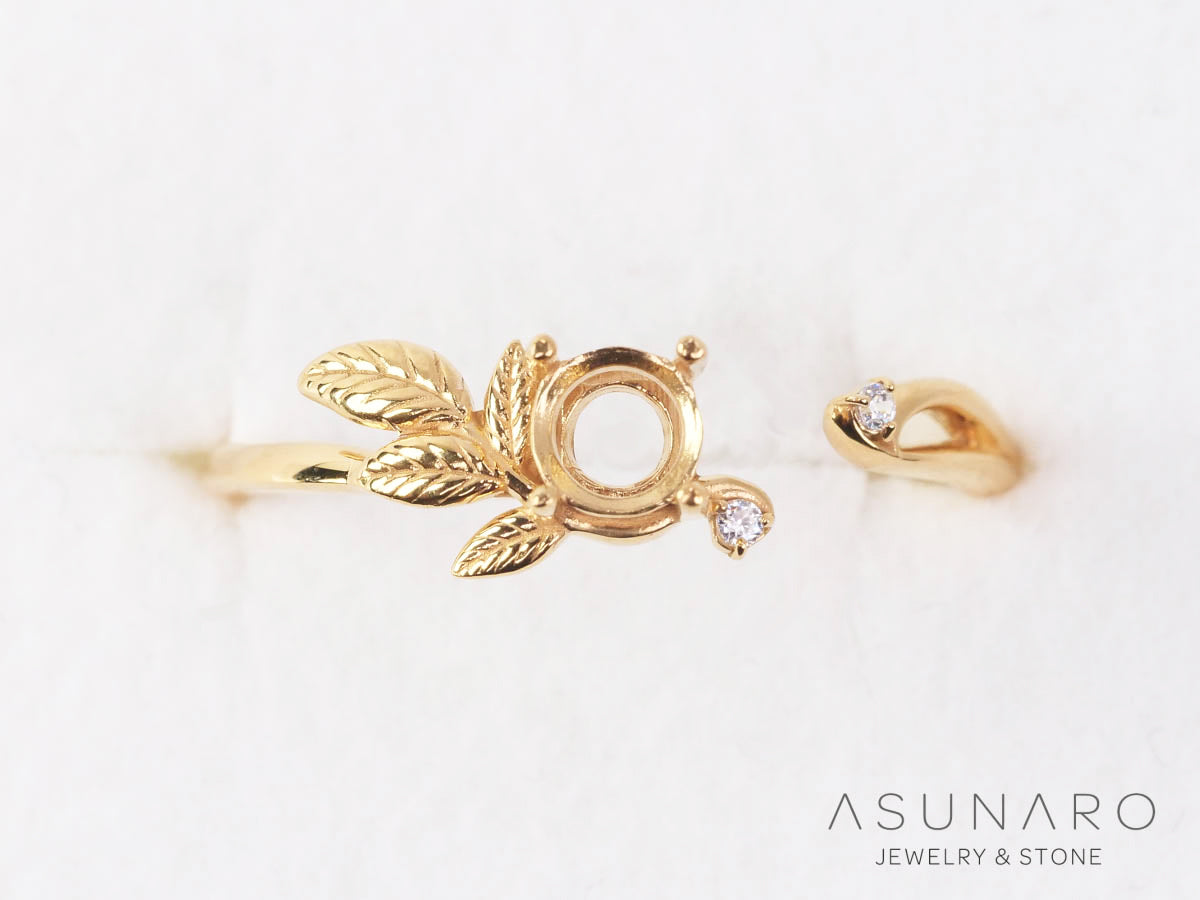 【お仕立て用】空枠番号：S342A　  リング枠　【オーダージュエリー用】