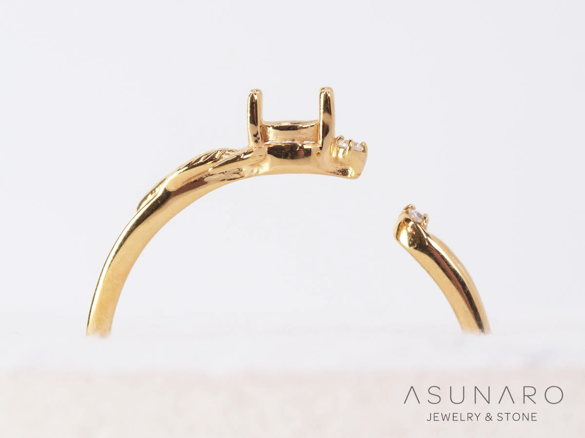 【お仕立て用】空枠番号：S342A　  リング枠　【オーダージュエリー用】