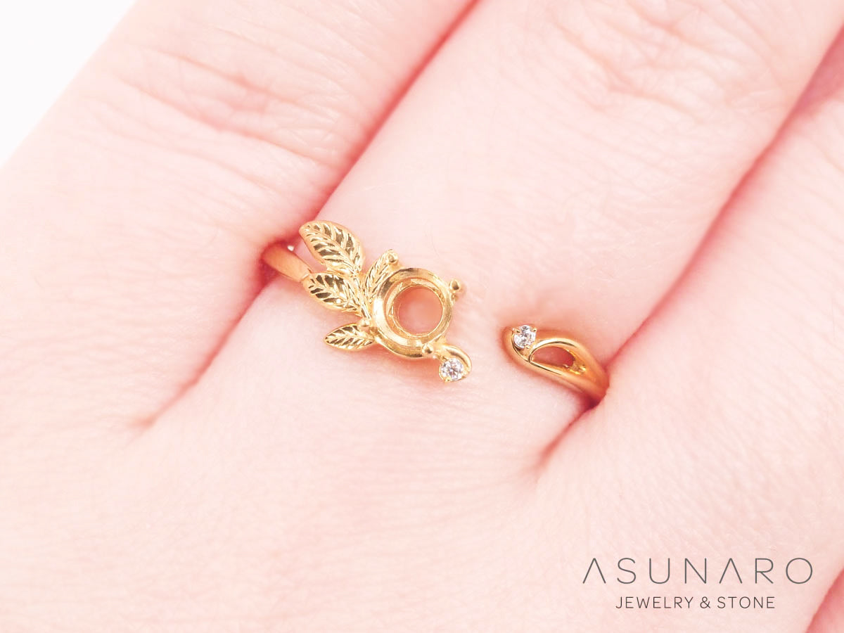 【お仕立て用】空枠番号：S342A　  リング枠　【オーダージュエリー用】