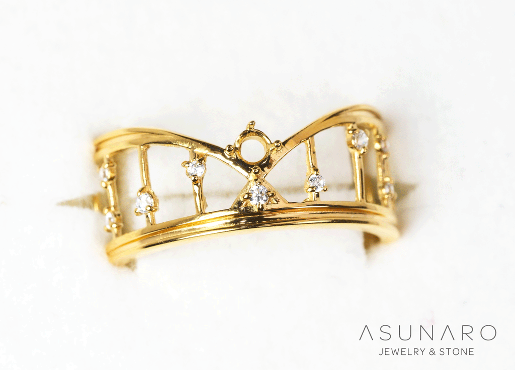 【お仕立て用】空枠番号：S341A　  リング枠　【オーダージュエリー用】