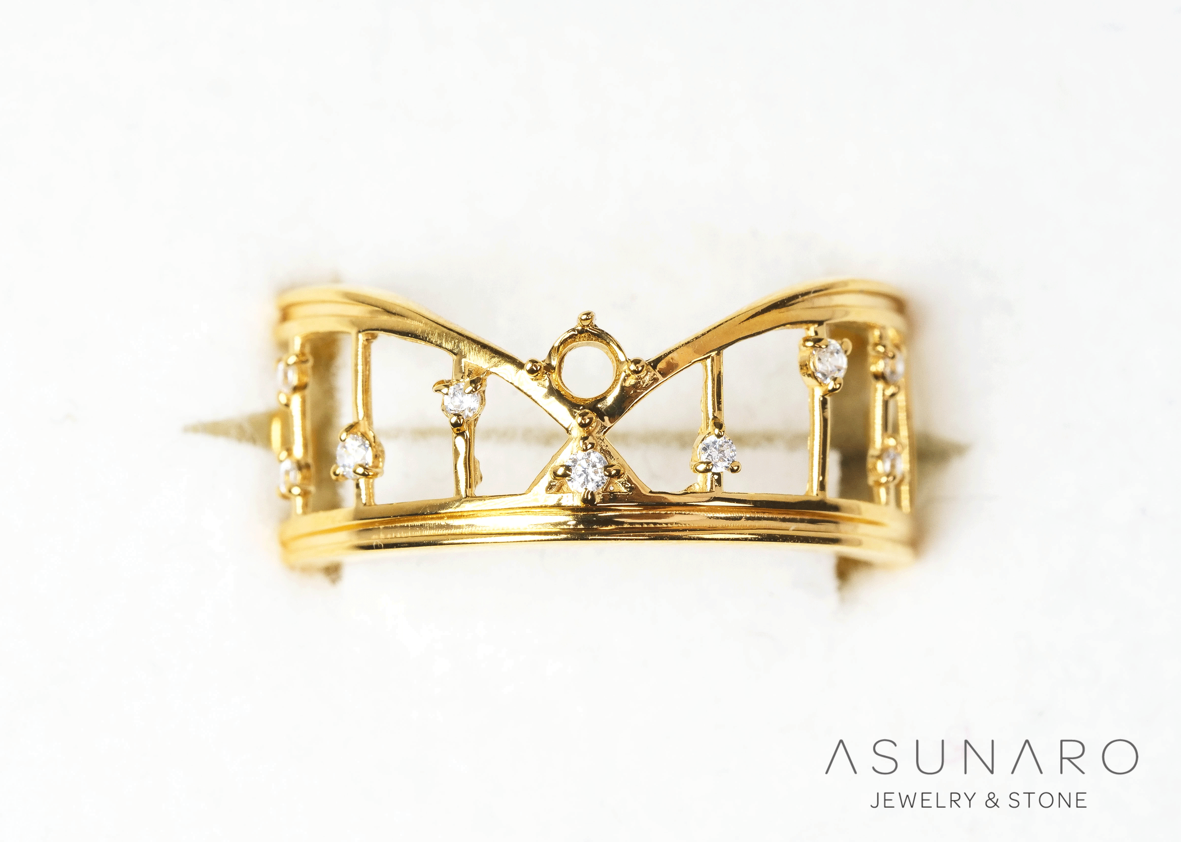 【お仕立て用】空枠番号：S341A　  リング枠　【オーダージュエリー用】