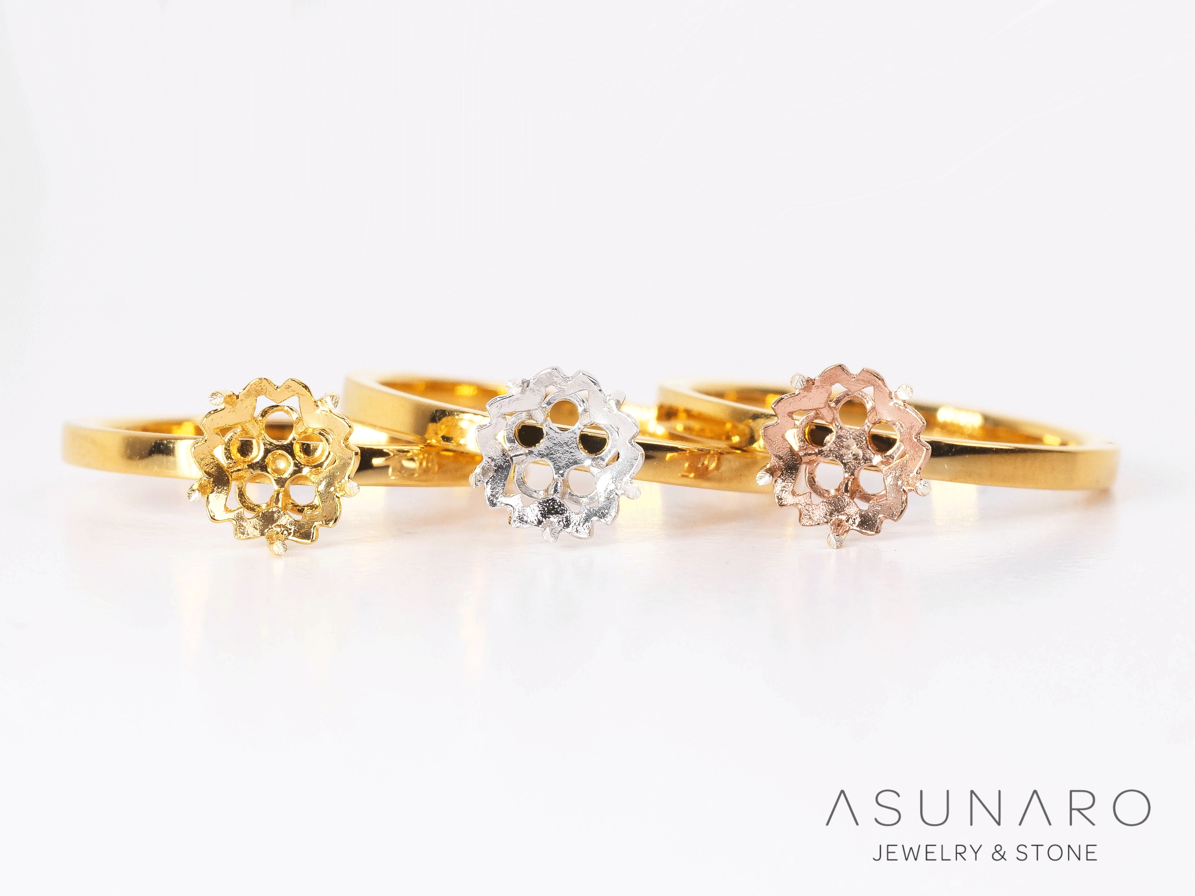 【お仕立て用】空枠番号：5993I　リング枠　ダイヤなし【オーダージュエリー用】