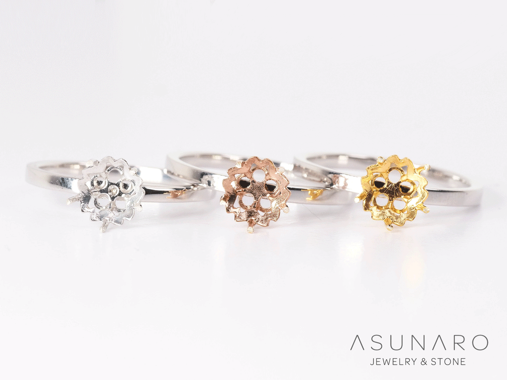 【お仕立て用】空枠番号：5993I　リング枠　ダイヤなし【オーダージュエリー用】