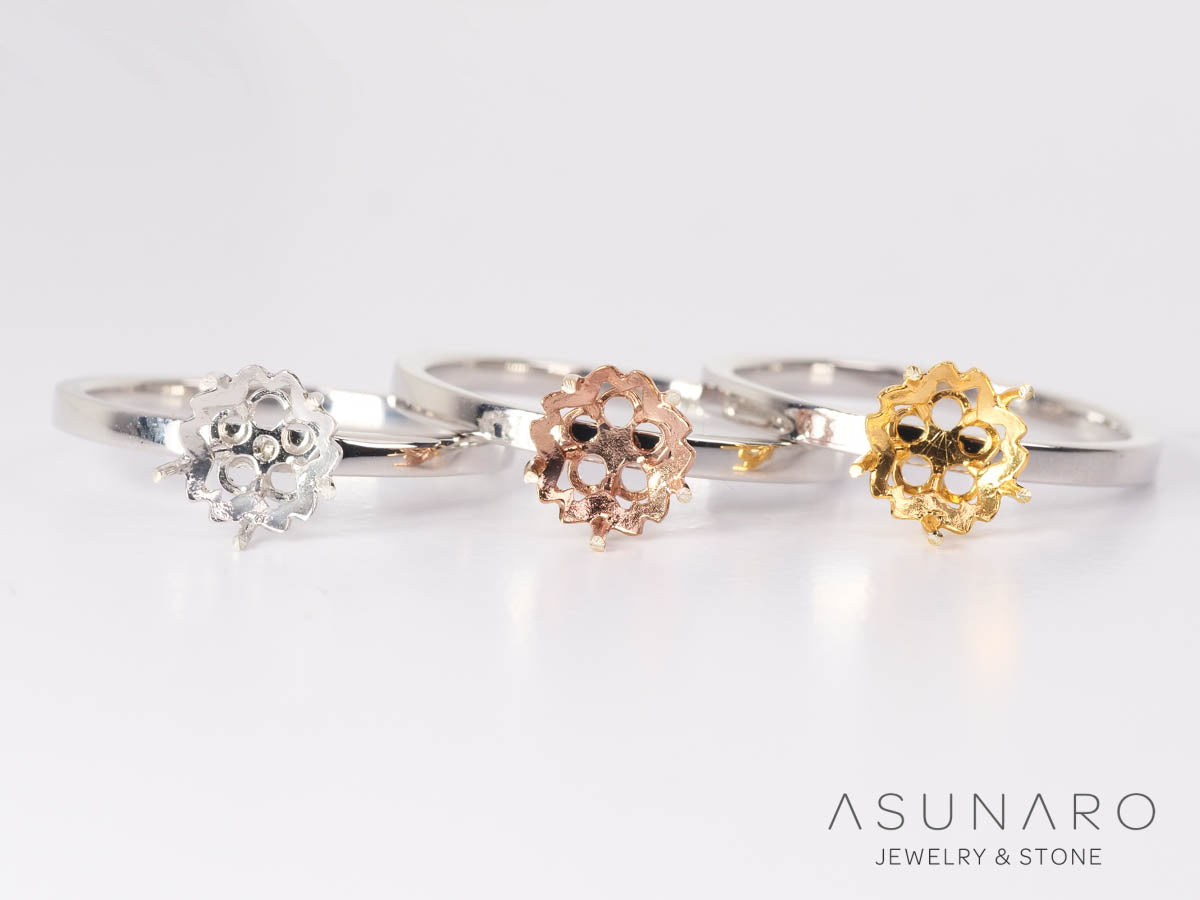 【お仕立て用】空枠番号：5993I　リング枠　ダイヤなし【オーダージュエリー用】