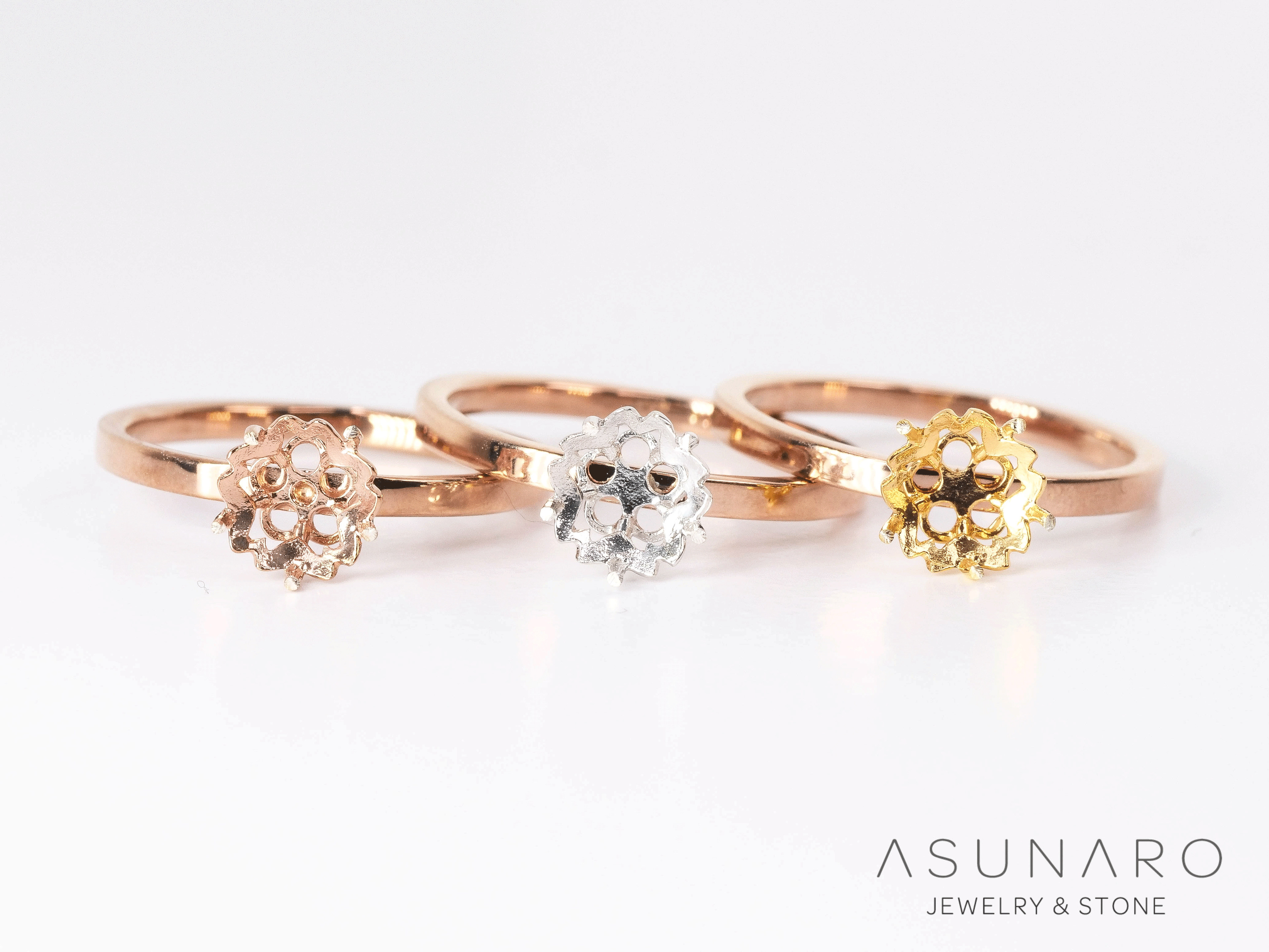 【お仕立て用】空枠番号：5993I　リング枠　ダイヤなし【オーダージュエリー用】