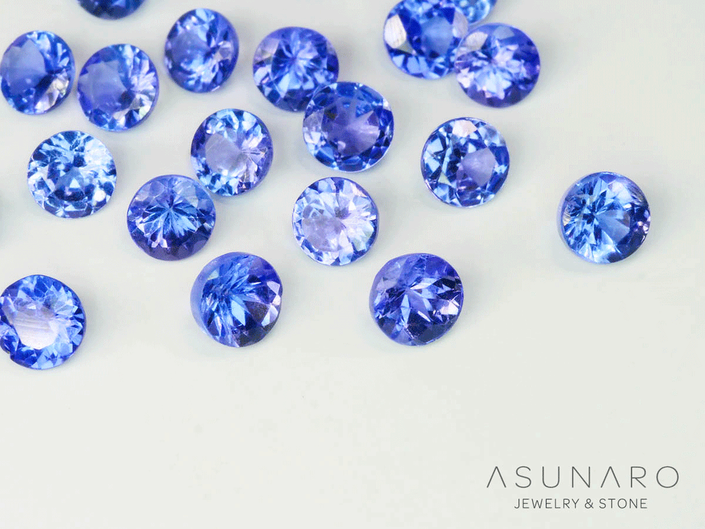 【4時間限定ゲリラ販売】濃い目キラキラ✨️タンザナイト  ラウンド4mm【ltd2602192】特別販売