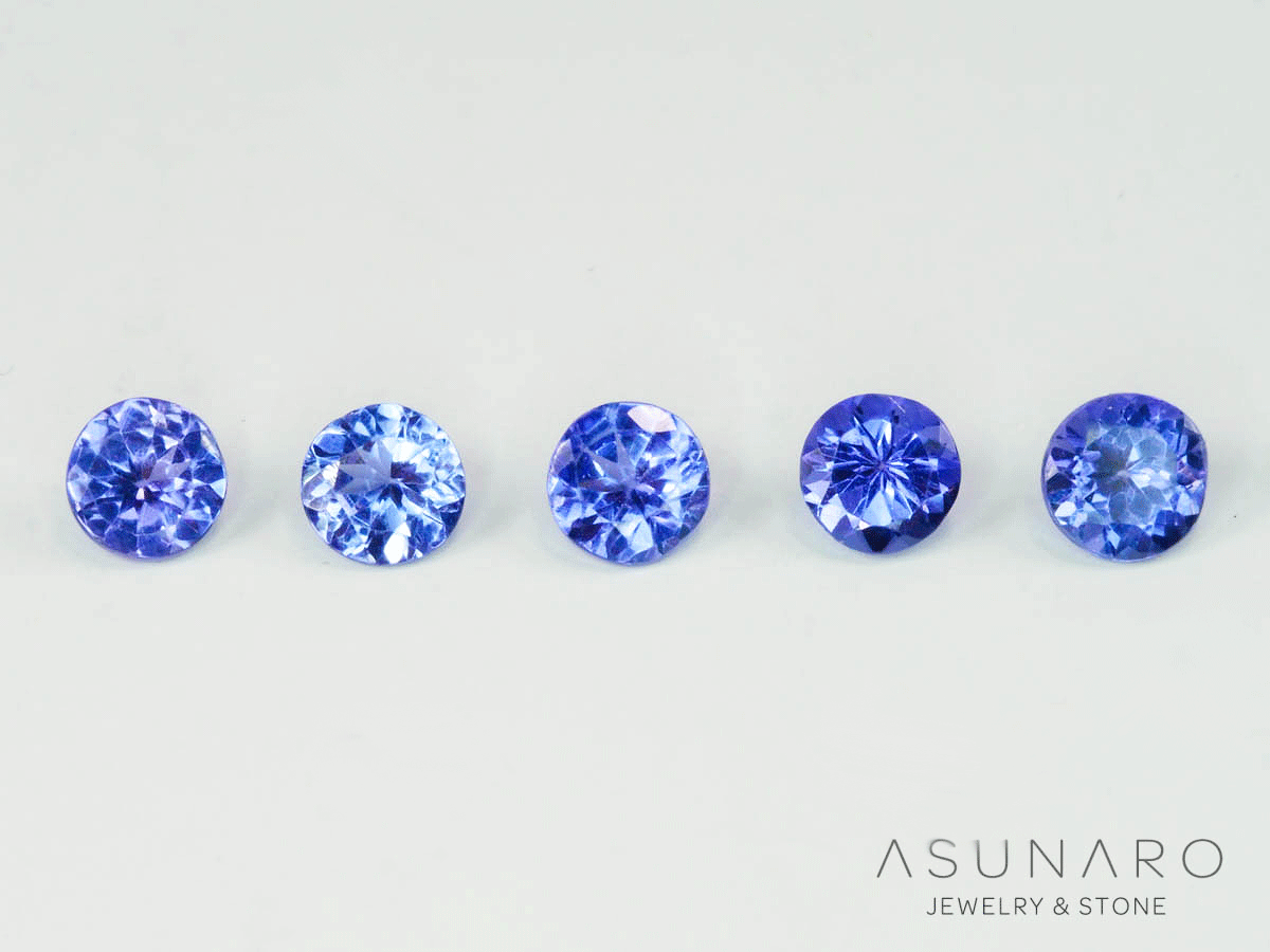 【4時間限定ゲリラ販売】濃い目キラキラ✨️タンザナイト  ラウンド4mm【ltd2602192】特別販売