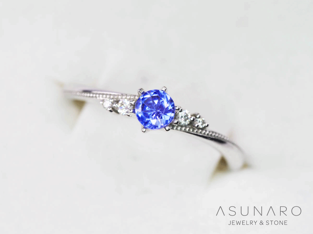 【4時間限定ゲリラ販売】濃い目キラキラ✨️タンザナイト  ラウンド4mm【ltd2602192】特別販売