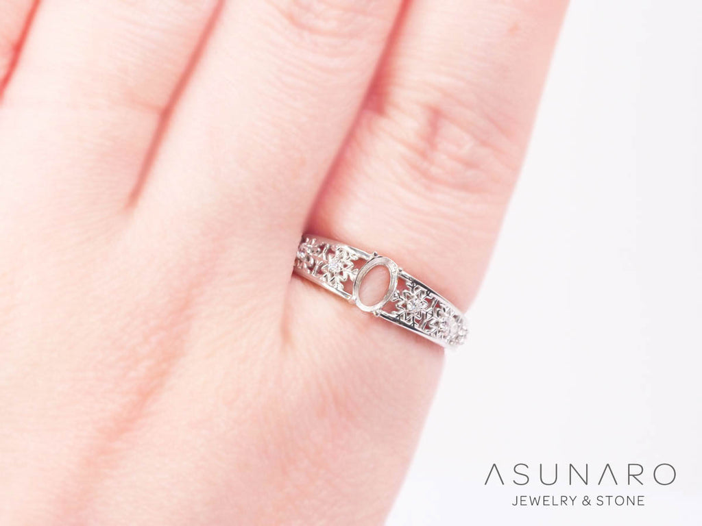 【お仕立て用】空枠番号：S365A　  リング枠　【オーダージュエリー用】