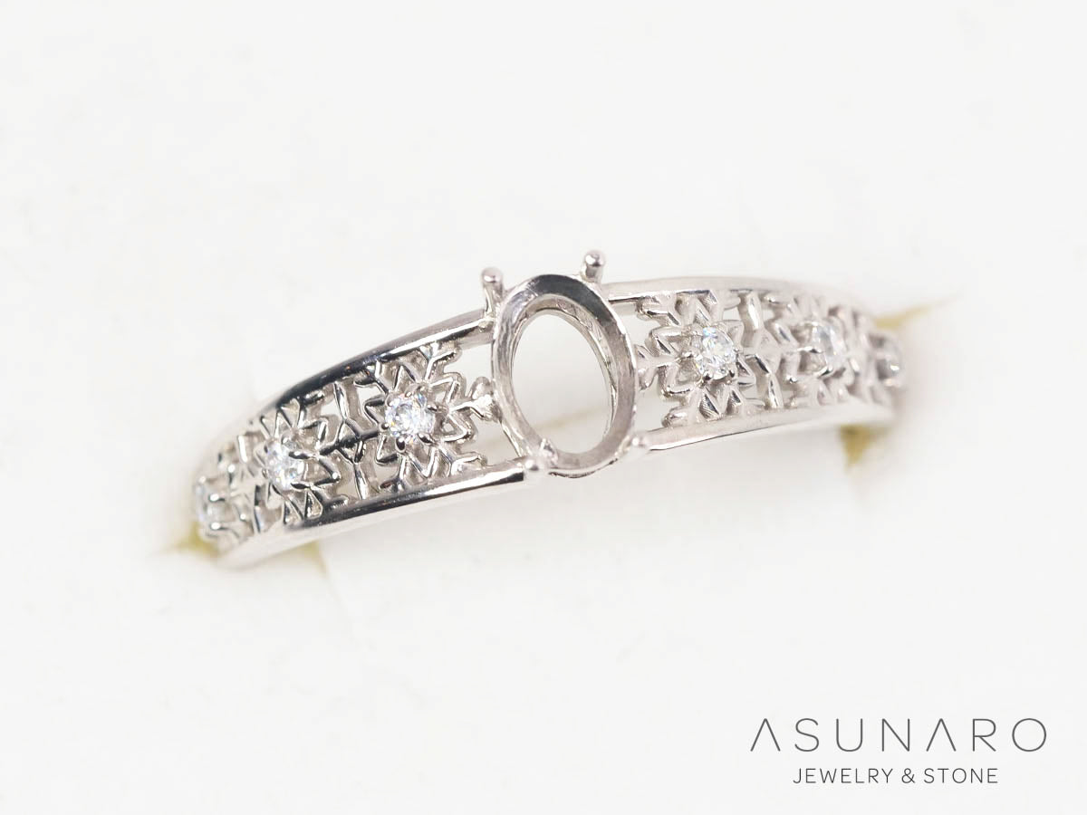 【お仕立て用】空枠番号：S365A　  リング枠　【オーダージュエリー用】